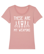 HAIR STYLIST Tricou mânecă scurtă guler larg fitted Damă Expresser