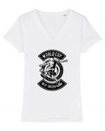 Soccer World Cup Black Tricou mânecă scurtă guler V Damă Evoker