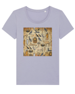 Egipt Antic Tricou mânecă scurtă guler larg fitted Damă Expresser