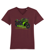 Motorcycles are always fun Tricou mânecă scurtă guler V Bărbat Presenter