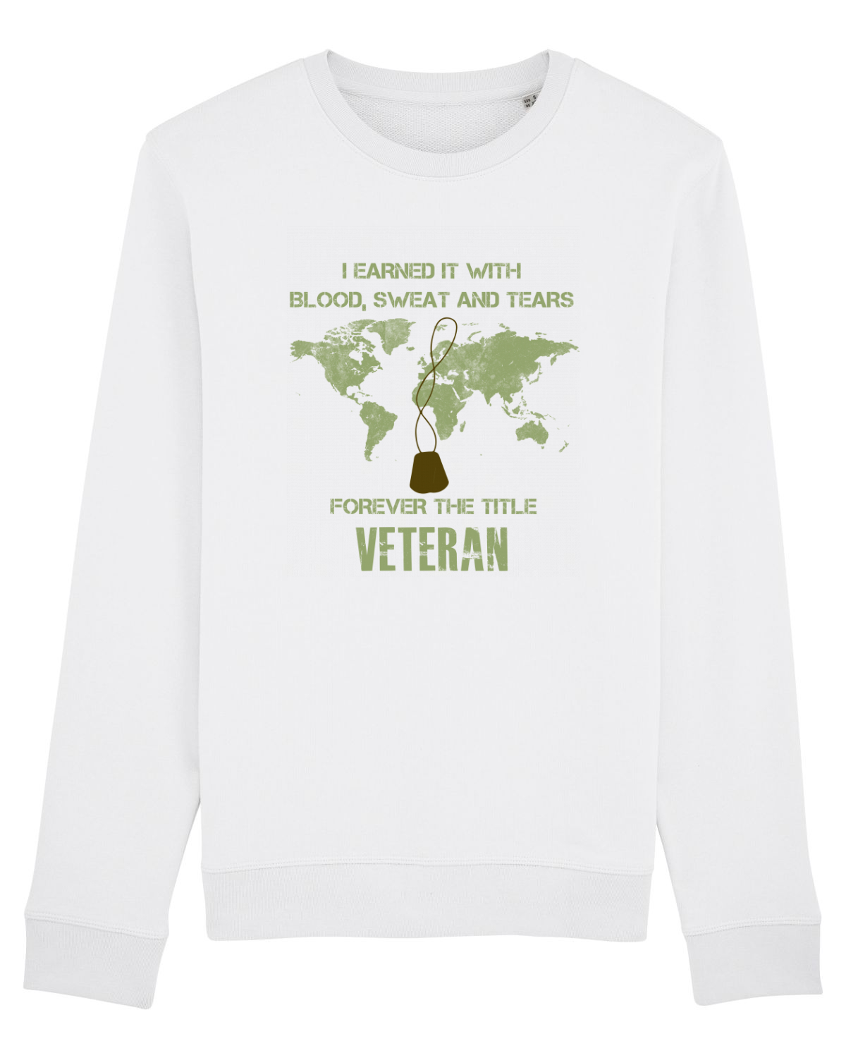 Bluză mânecă lungă Unisex Rise White