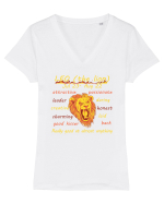 LEU Tricou mânecă scurtă guler V Damă Evoker