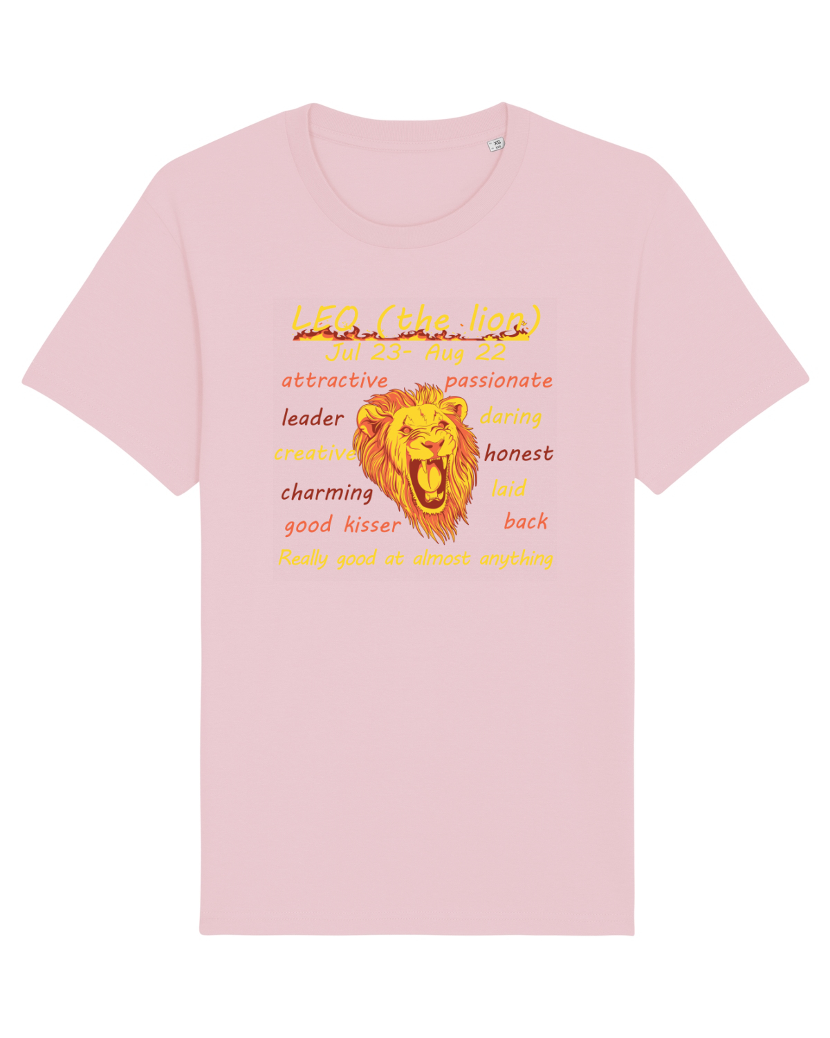 Tricou mânecă scurtă Unisex Rocker Cotton Pink