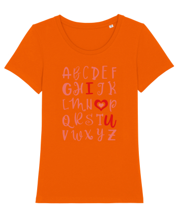 ABC I Love You Bright Orange
