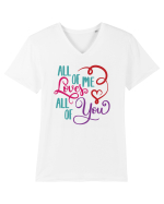 All of me Loves All of You Tricou mânecă scurtă guler V Bărbat Presenter