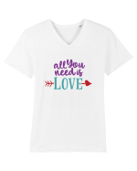 All you need is Love Tricou mânecă scurtă guler V Bărbat Presenter