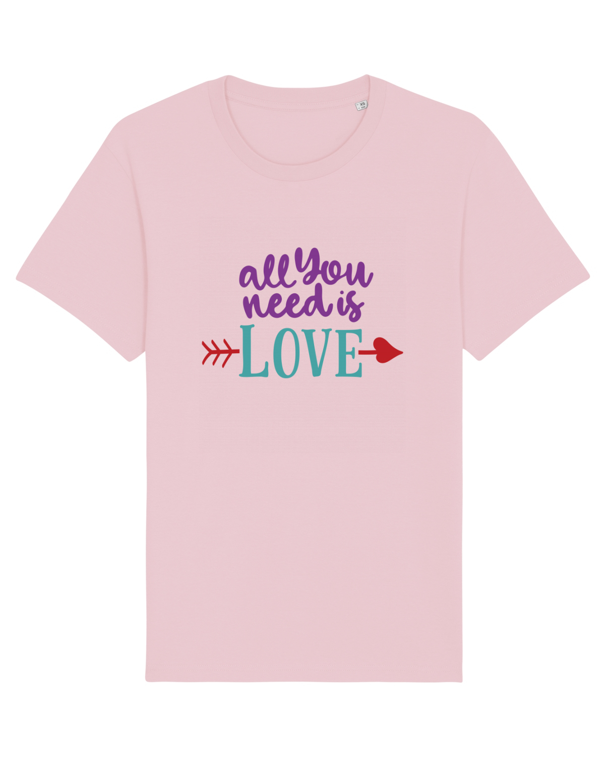 Tricou mânecă scurtă Unisex Rocker Cotton Pink