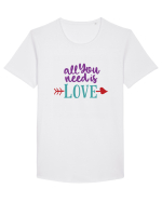 All you need is Love Tricou mânecă scurtă guler larg Bărbat Skater