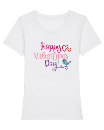 Happy Valentines Day White