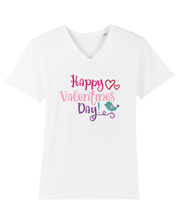 Happy Valentines Day White