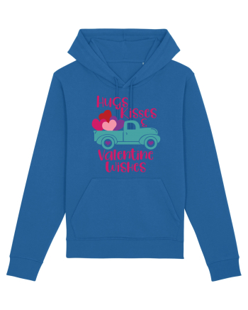 Hugs Kisses and Valentine Wishes Royal Blue