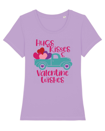 Hugs Kisses and Valentine Wishes Lavender Dawn