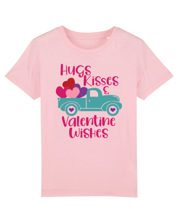 Hugs Kisses and Valentine Wishes Cotton Pink