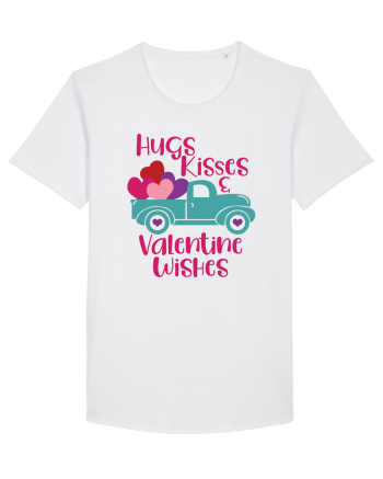 Hugs Kisses and Valentine Wishes White