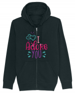 I Adore You Hanorac cu fermoar Unisex Connector