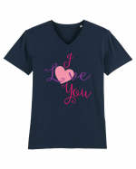 I Love You Tricou mânecă scurtă guler V Bărbat Presenter