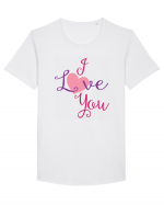 I Love You Tricou mânecă scurtă guler larg Bărbat Skater