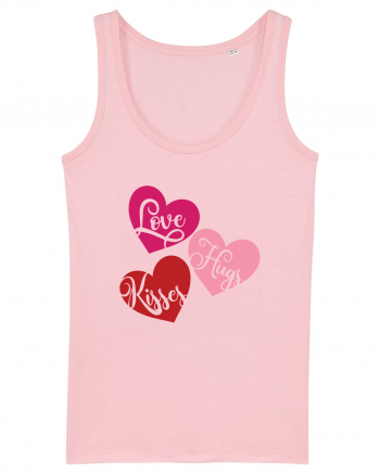 Love Hugs Kisses Cotton Pink