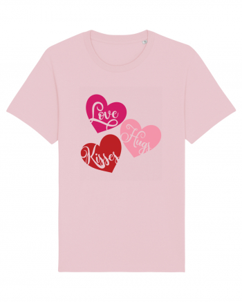 Love Hugs Kisses Cotton Pink