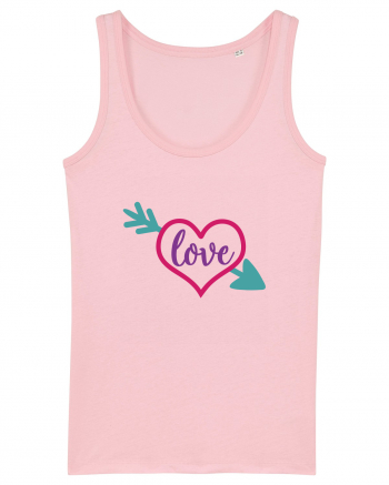 Love in heart with arrow Cotton Pink