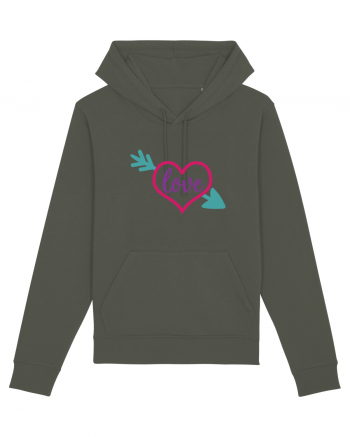 Love in heart with arrow Khaki