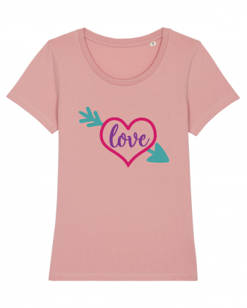 Love in heart with arrow Canyon Pink