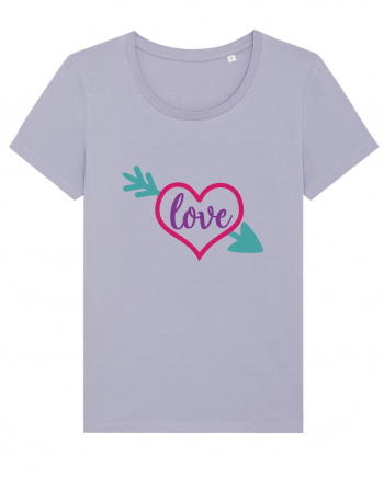 Love in heart with arrow Lavender