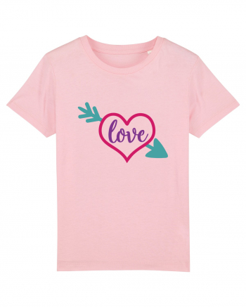 Love in heart with arrow Cotton Pink