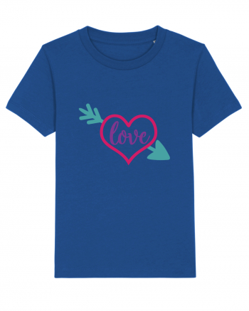 Love in heart with arrow Majorelle Blue