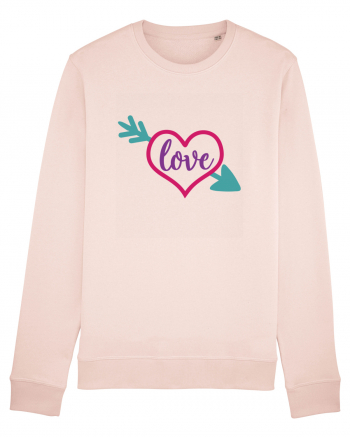 Love in heart with arrow Candy Pink