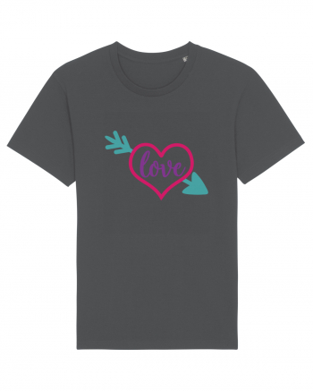 Love in heart with arrow Anthracite