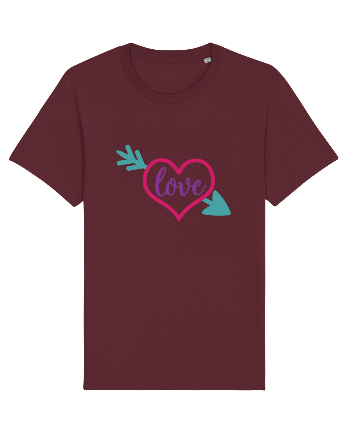 Tricou mânecă scurtă Unisex Rocker Burgundy