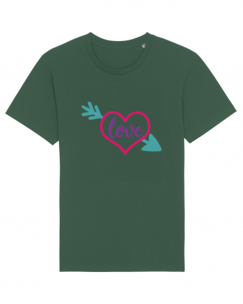 Love in heart with arrow Bottle Green