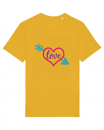 Love in heart with arrow Spectra Yellow