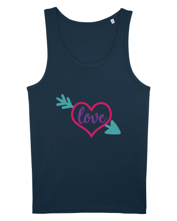 Love in heart with arrow Navy