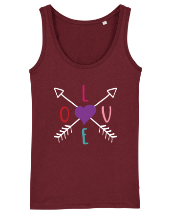 LOVE with Arrows Burgundy