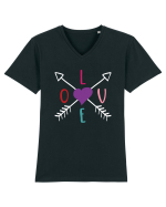 LOVE with Arrows Tricou mânecă scurtă guler V Bărbat Presenter