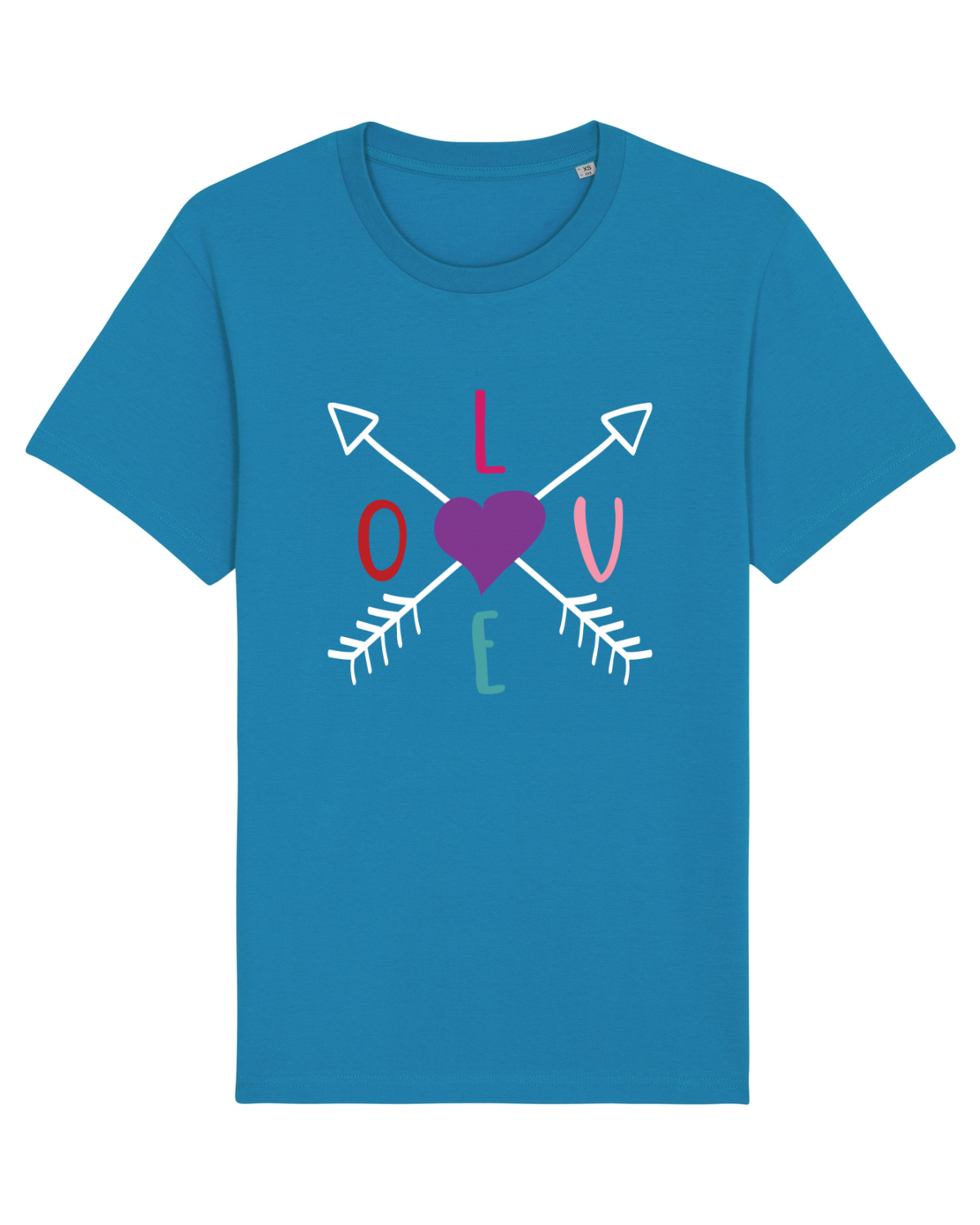 Tricou mânecă scurtă Unisex Rocker Azur
