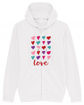 Love with Hearts White