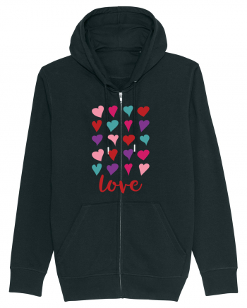 Love with Hearts Black