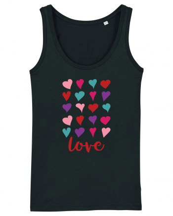 Love with Hearts Black