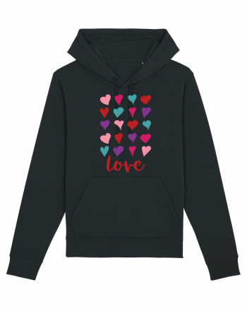 Love with Hearts Black