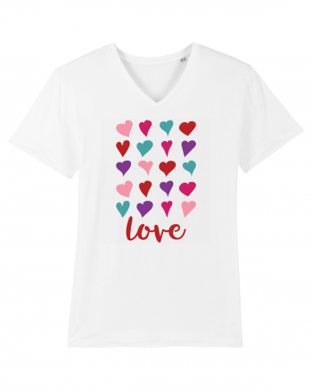 Love with Hearts White