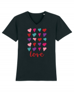 Love with Hearts Tricou mânecă scurtă guler V Bărbat Presenter