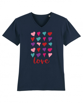 Love with Hearts French Navy