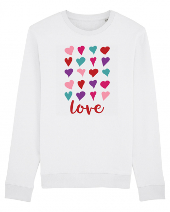 Love with Hearts White