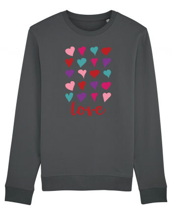 Love with Hearts Anthracite