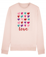 Love with Hearts Bluză mânecă lungă Unisex Rise