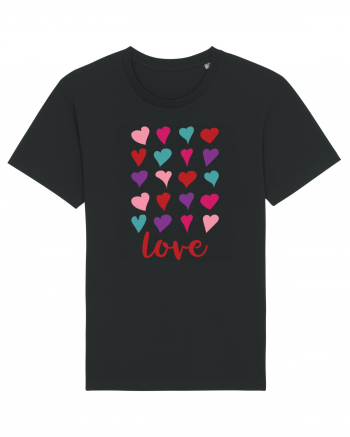 Love with Hearts Black