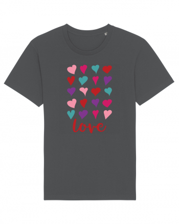 Love with Hearts Anthracite